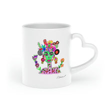 Load image into Gallery viewer, Art is life Heart-Shaped Mug
